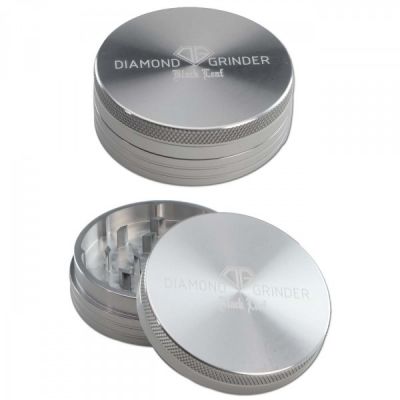 Grinder Black Leaf Diamond Aluminium 2-tlg.Silber